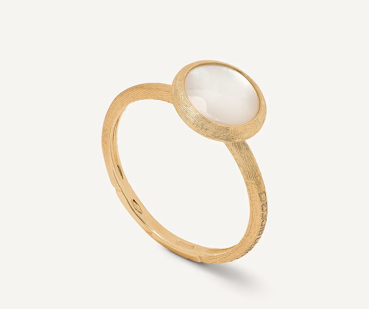 18K Yellow Gold Small Gemstone Ring