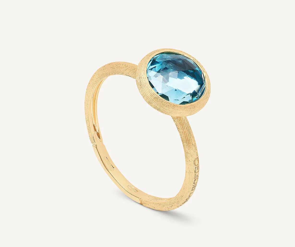 18K Yellow Gold Small Gemstone Ring