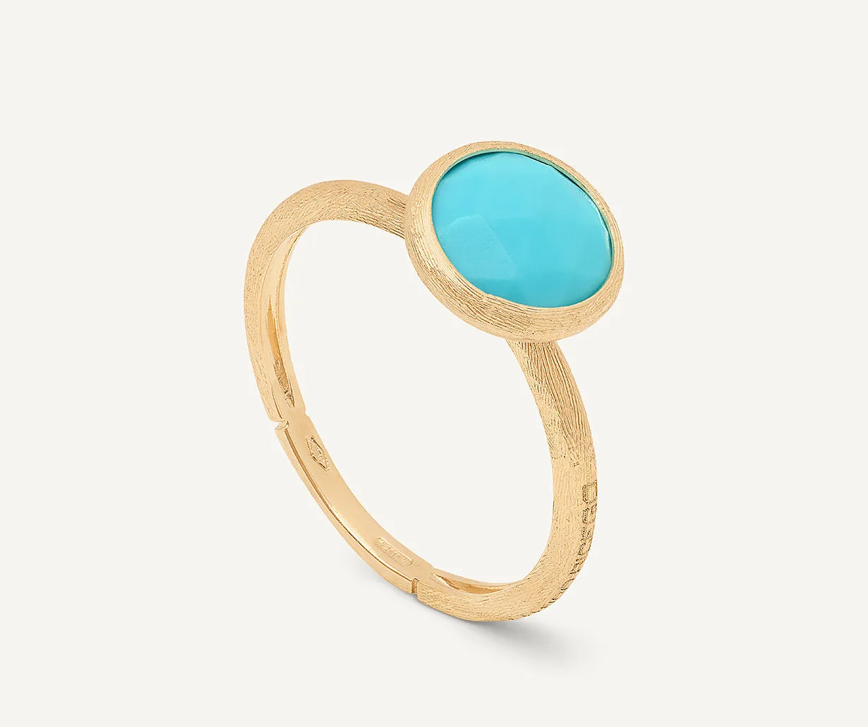 18K Yellow Gold Small Gemstone Ring