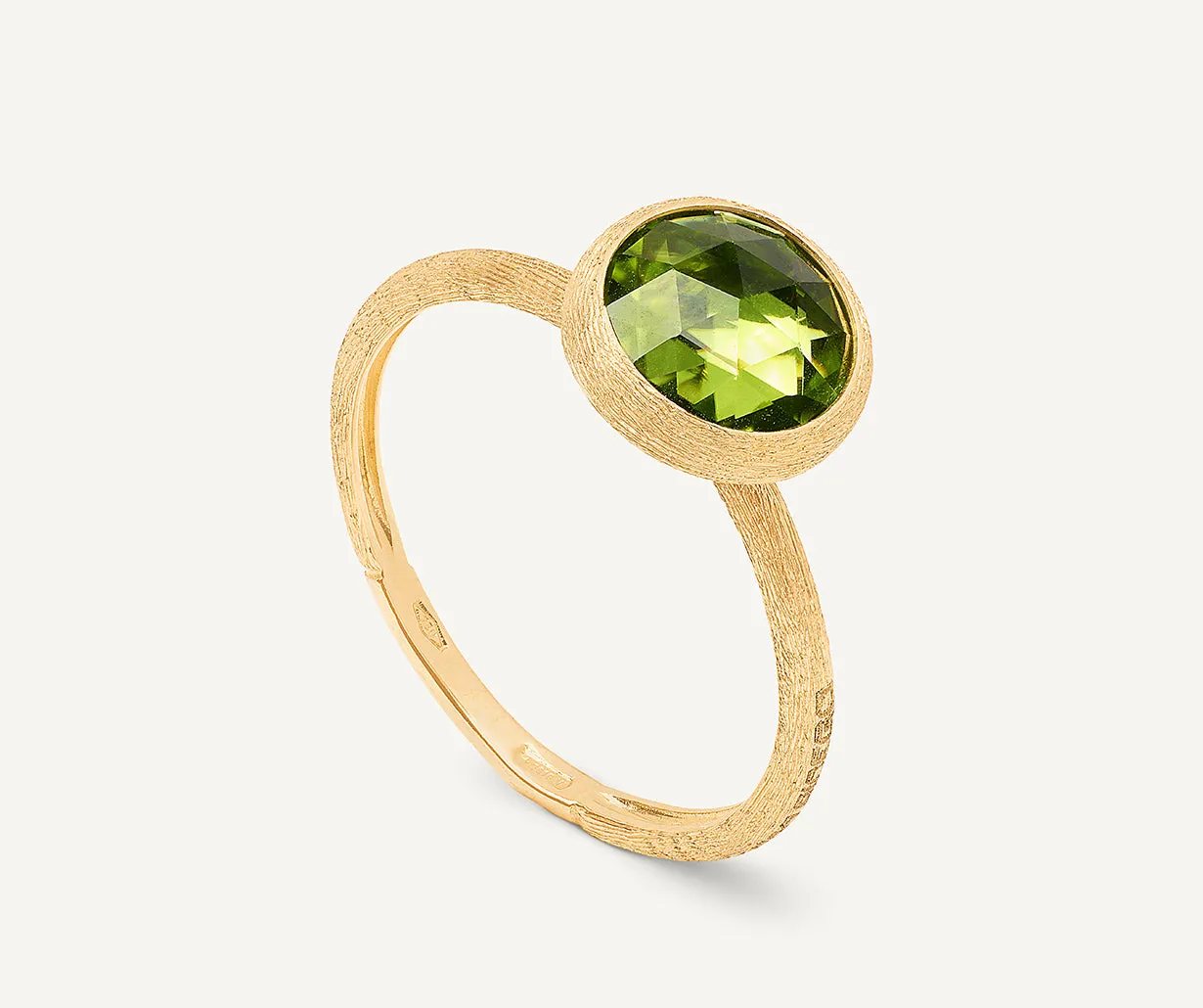 18K Yellow Gold Small Gemstone Ring