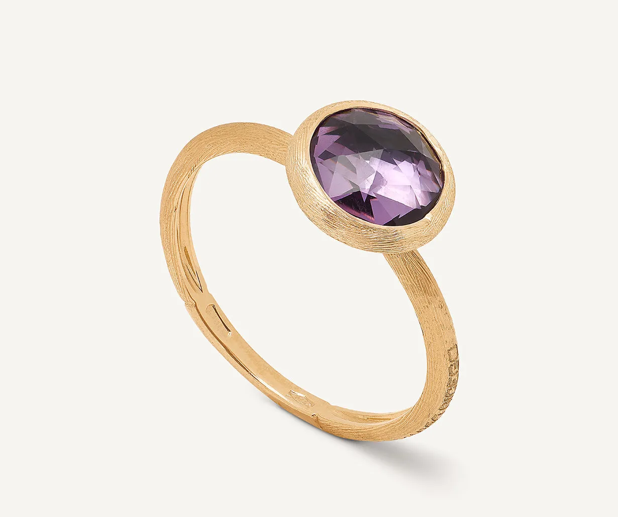 18K Yellow Gold Small Gemstone Ring