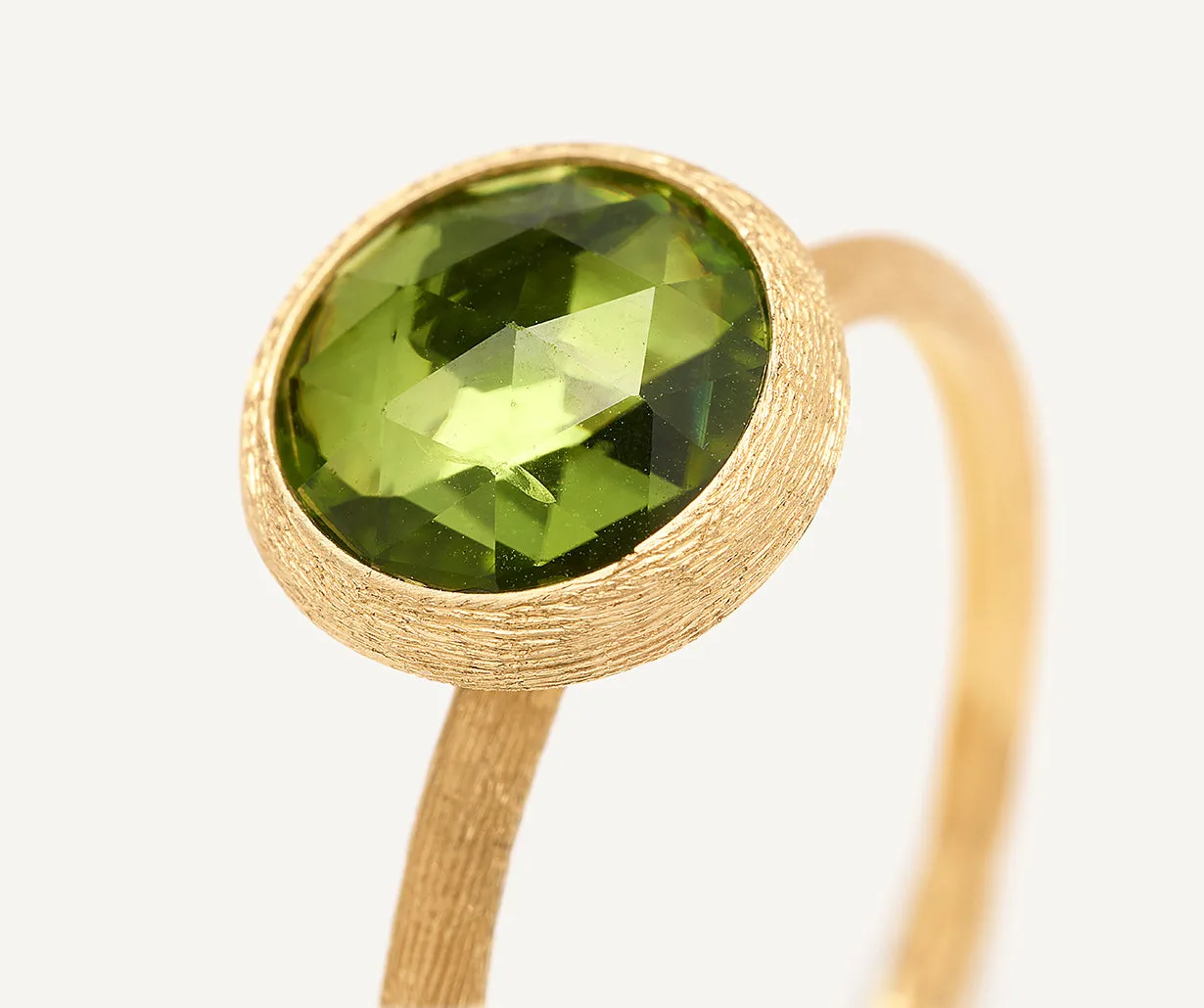 18K Yellow Gold Small Gemstone Ring