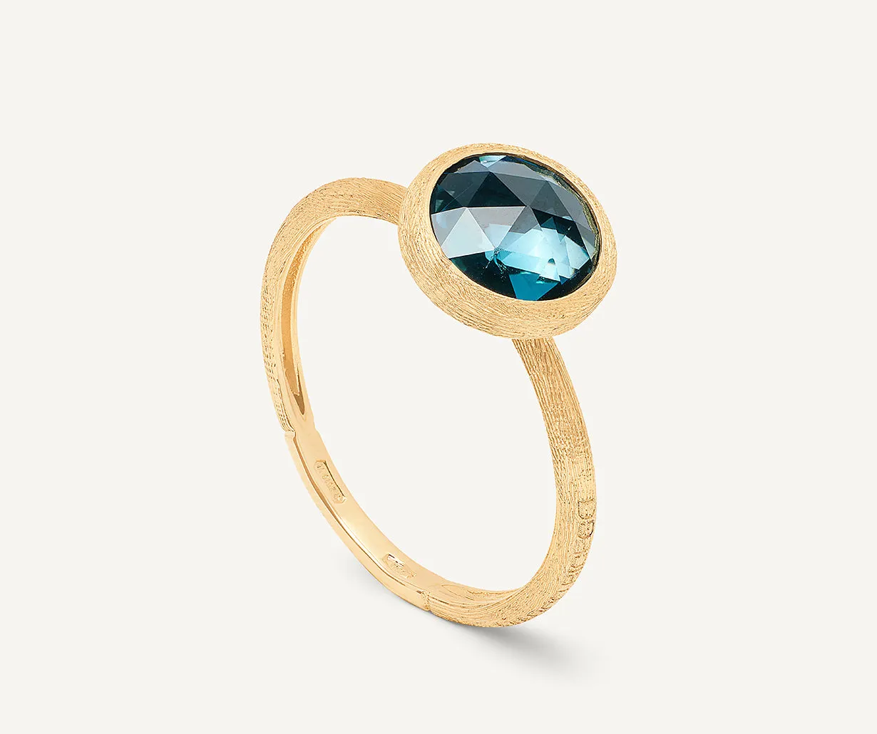 18K Yellow Gold Small Gemstone Ring