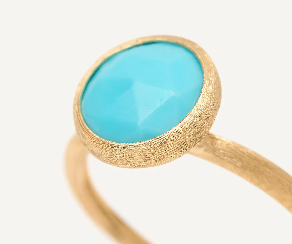 18K Yellow Gold Small Gemstone Ring