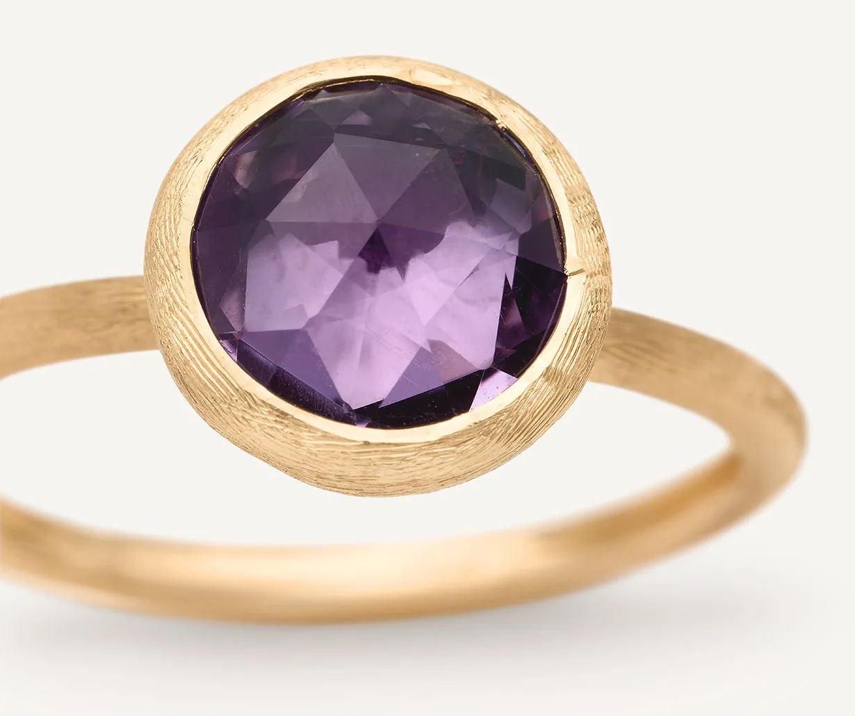 18K Yellow Gold Small Gemstone Ring