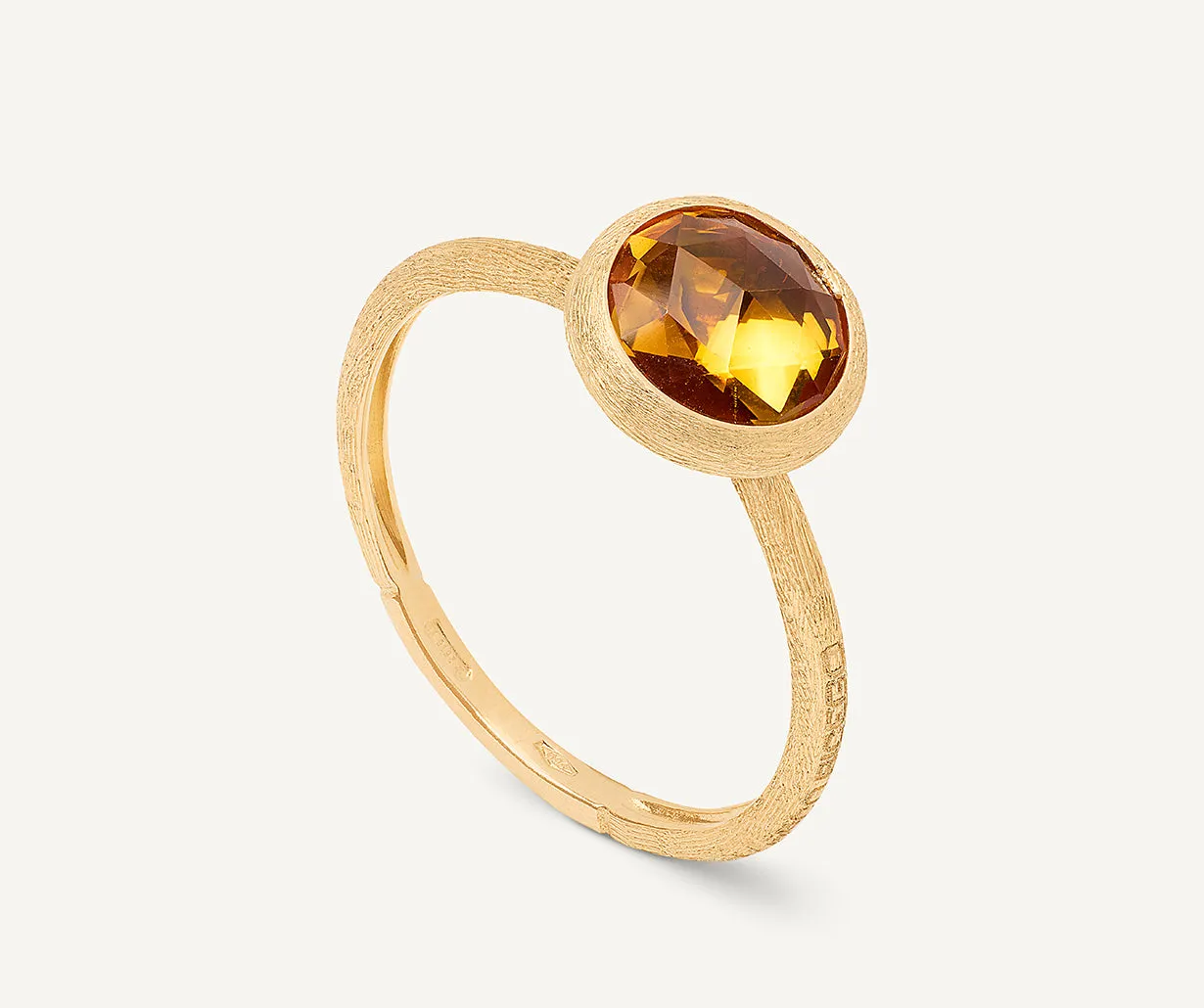 18K Yellow Gold Small Gemstone Ring