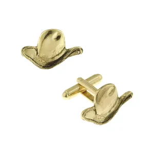 1928 Jewelry&reg; 14K Gold Dipped Cowboy Hat Cufflinks