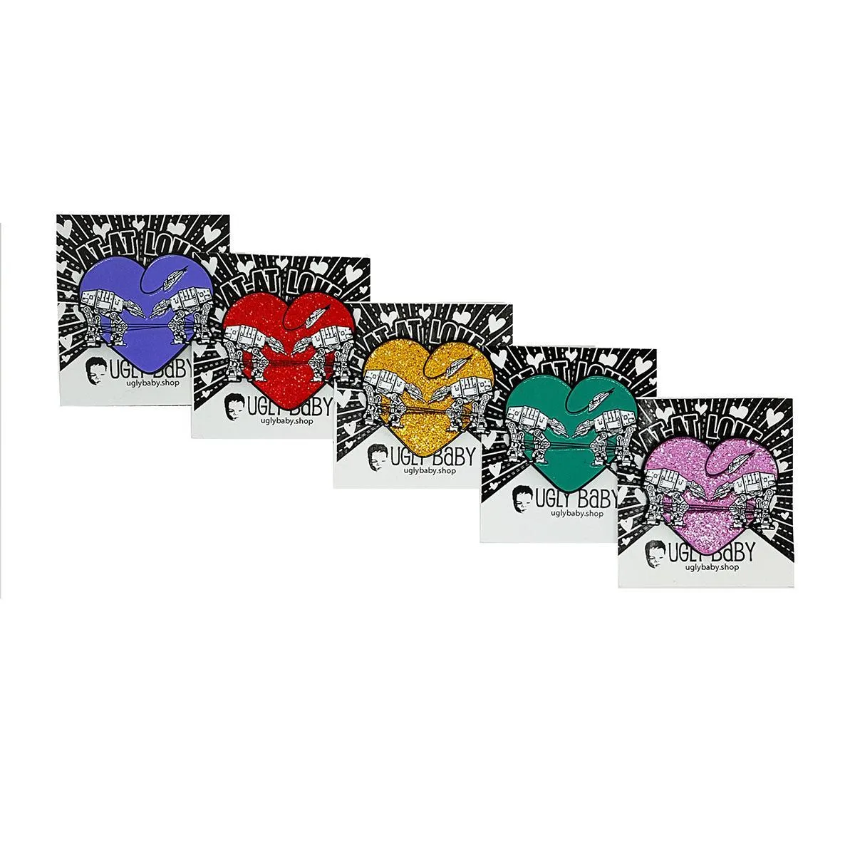 (20% Off) Enamel Pin - Love AT-AT First Sight (Assorted Colors) by Ugly Baby