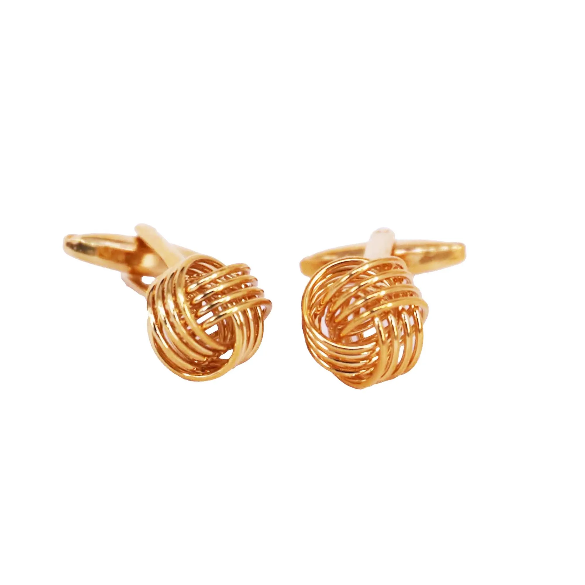 4 Wire Knot Gold Cufflinks