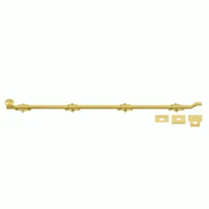 42 Inch Deltana Offset Heavy Duty Surface Bolt (Polished Brass Finish)