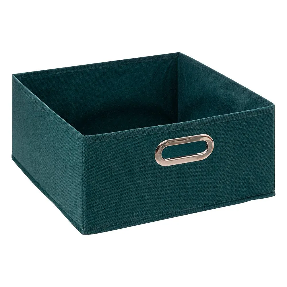 5 Five Petrol Blue Fabric Storage Basket | 31 x 15cm