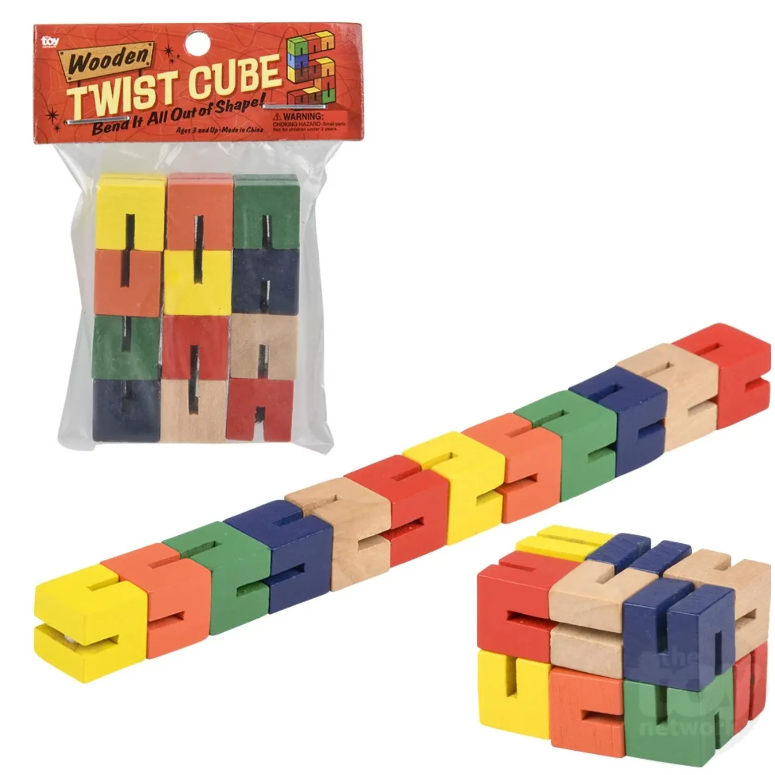 6" Wooden Twist Cube