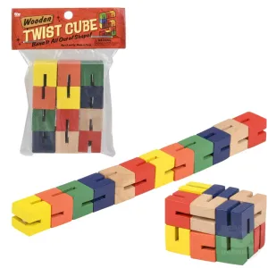 6" Wooden Twist Cube