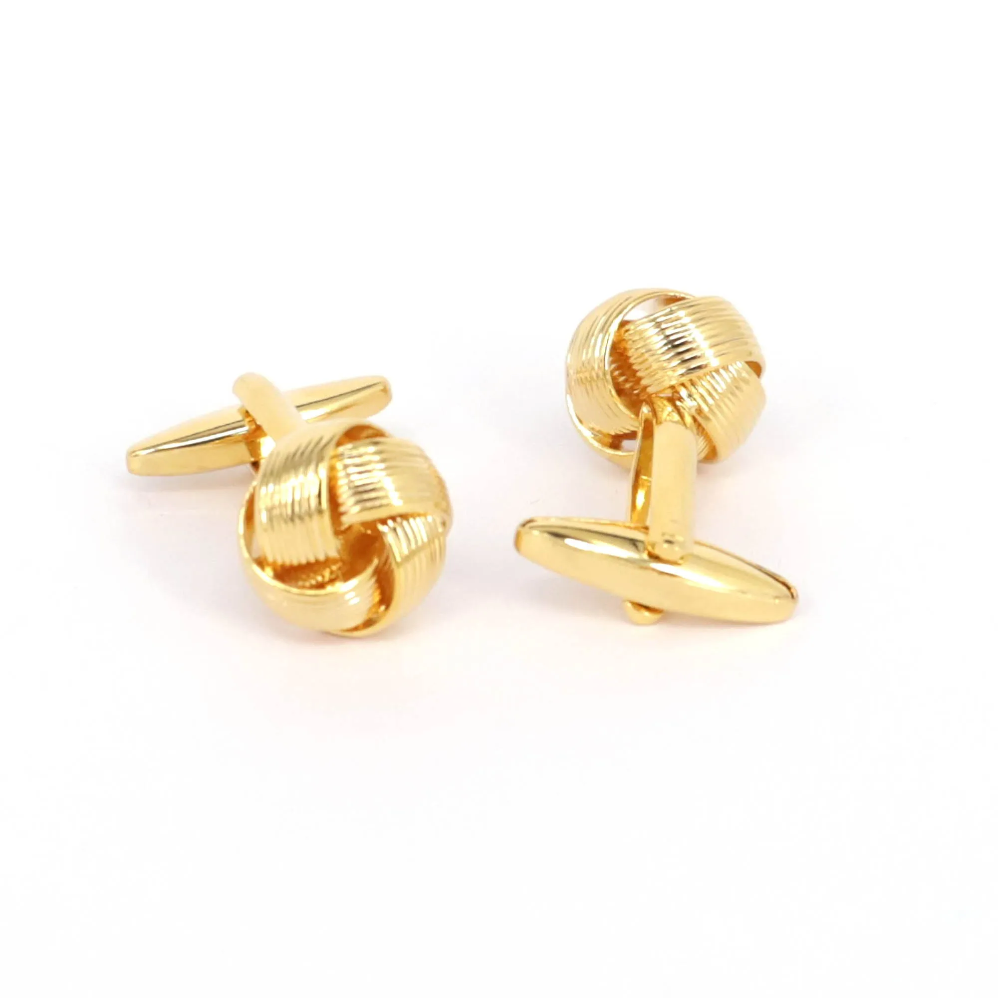 8 Wire Knot Gold Cufflinks