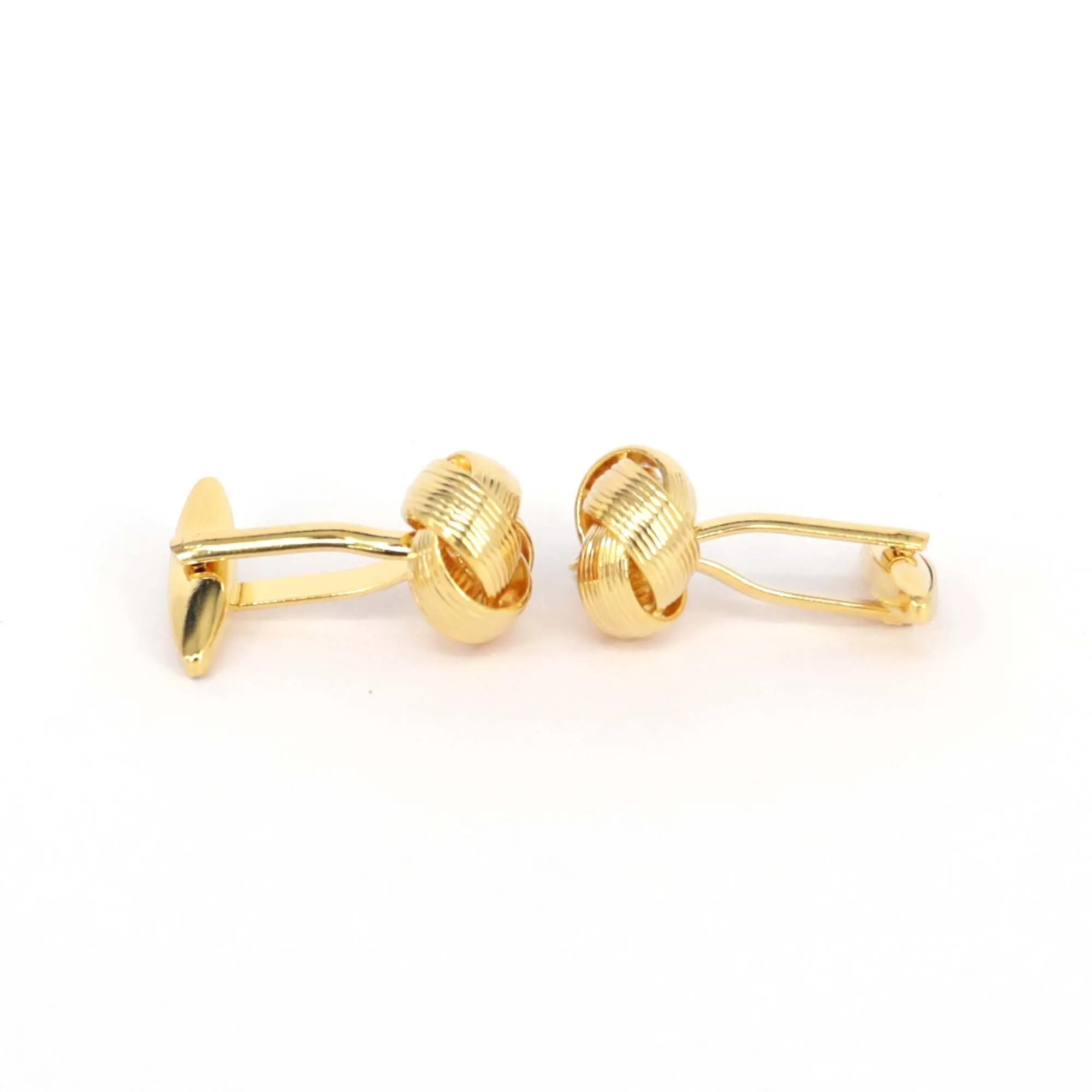 8 Wire Knot Gold Cufflinks