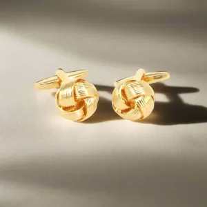 8 Wire Knot Gold Cufflinks