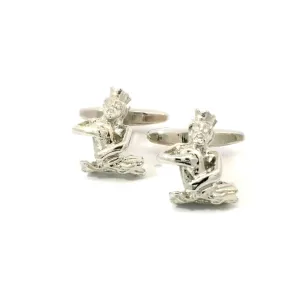 Aquarius Water Carrier Silver Cufflinks