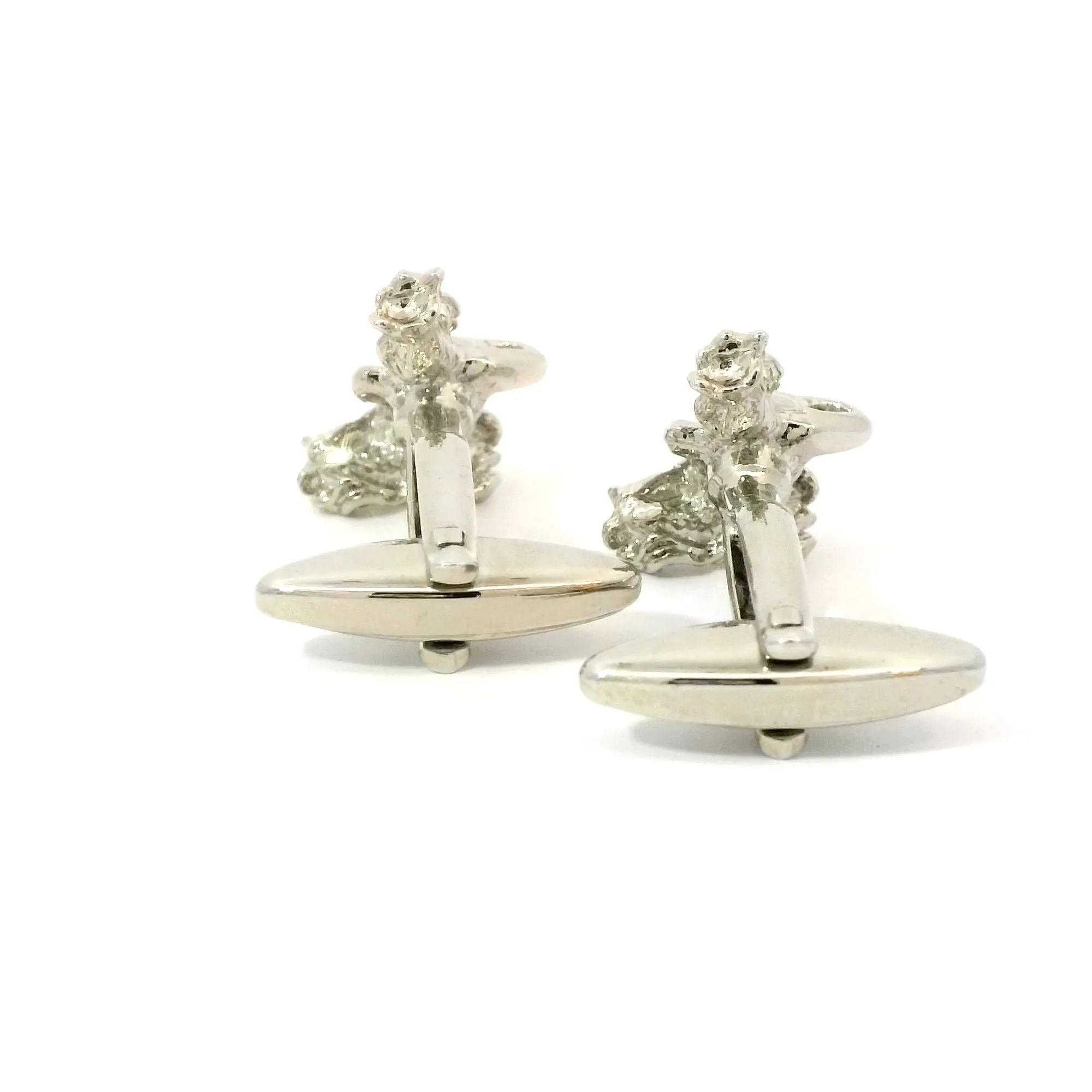 Aquarius Water Carrier Silver Cufflinks