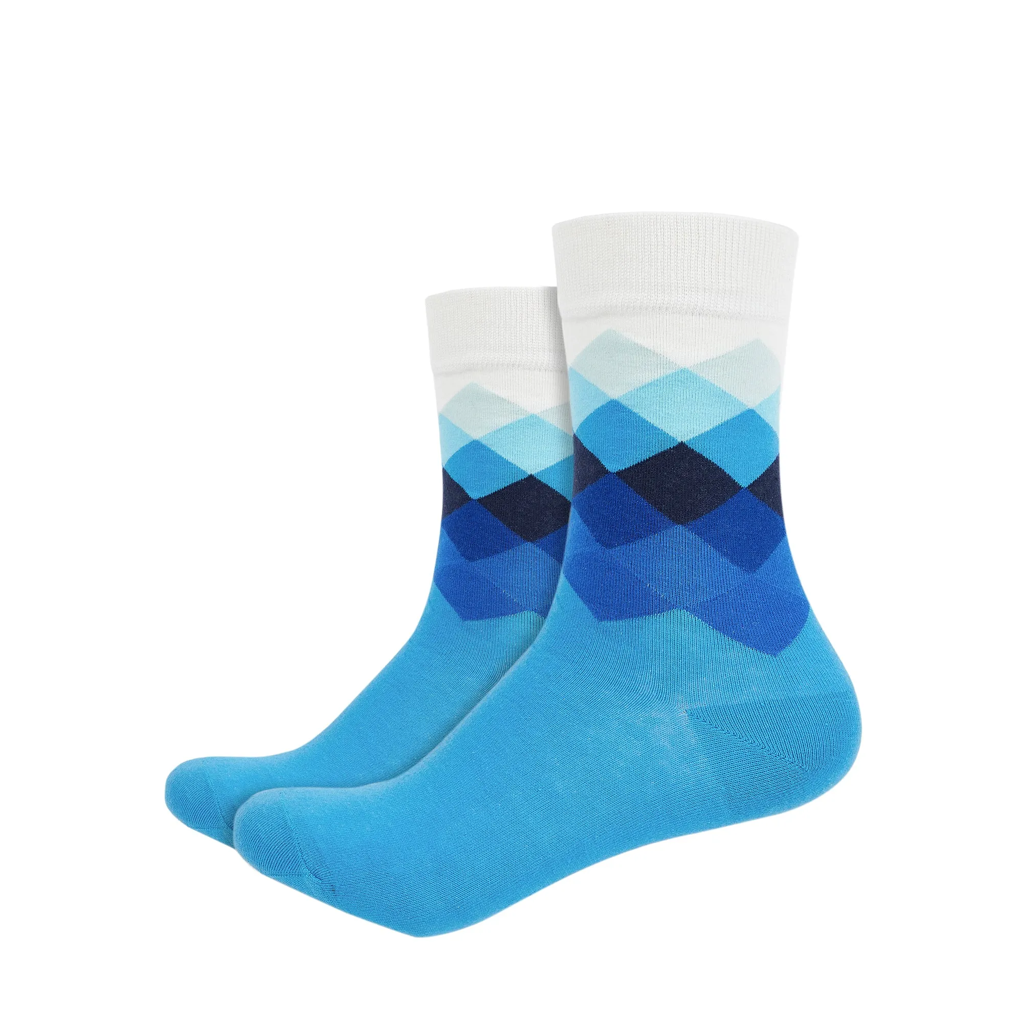 Argyle  Printed Crew Length Socks