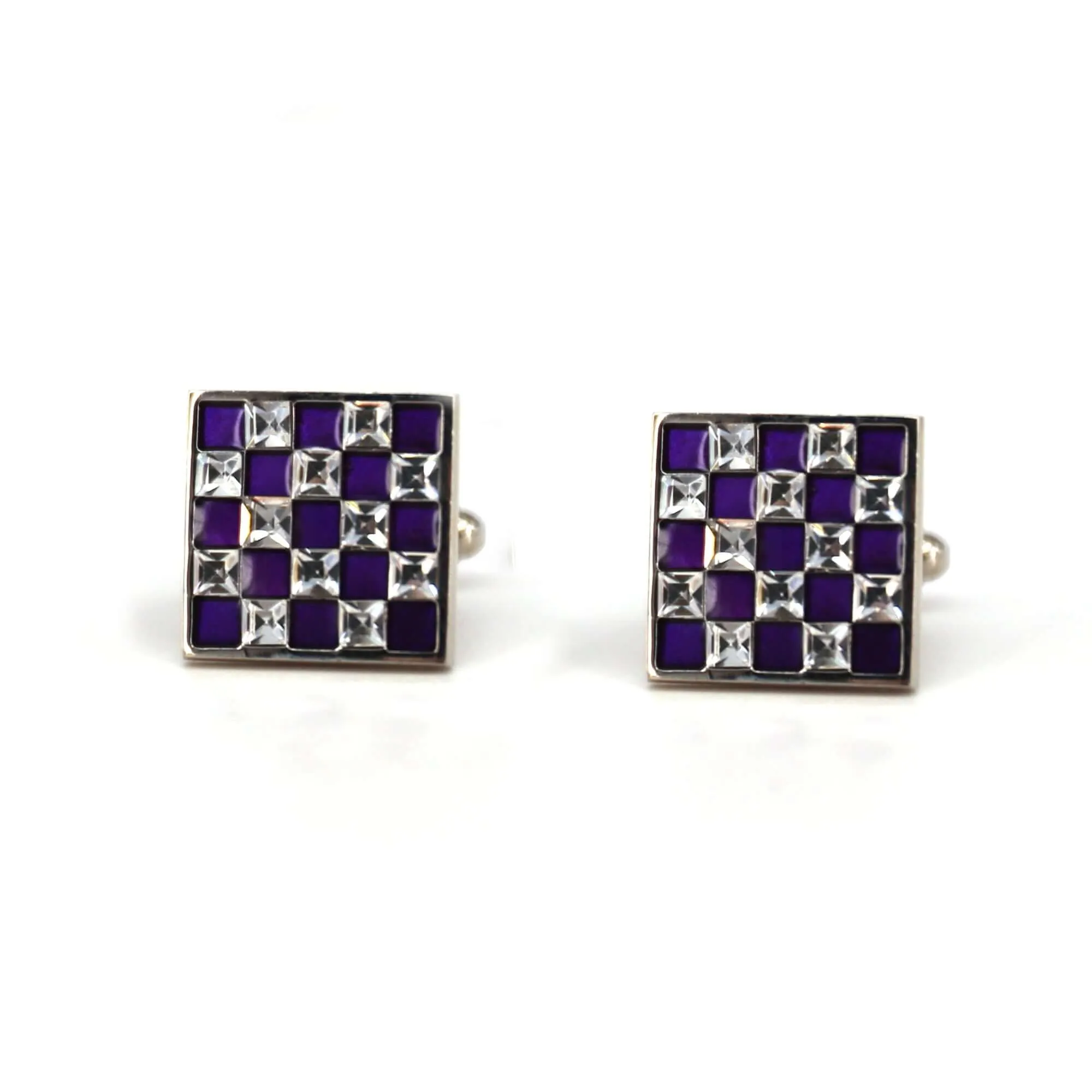 Blue and White Crystal Cufflinks (Online Exclusive)