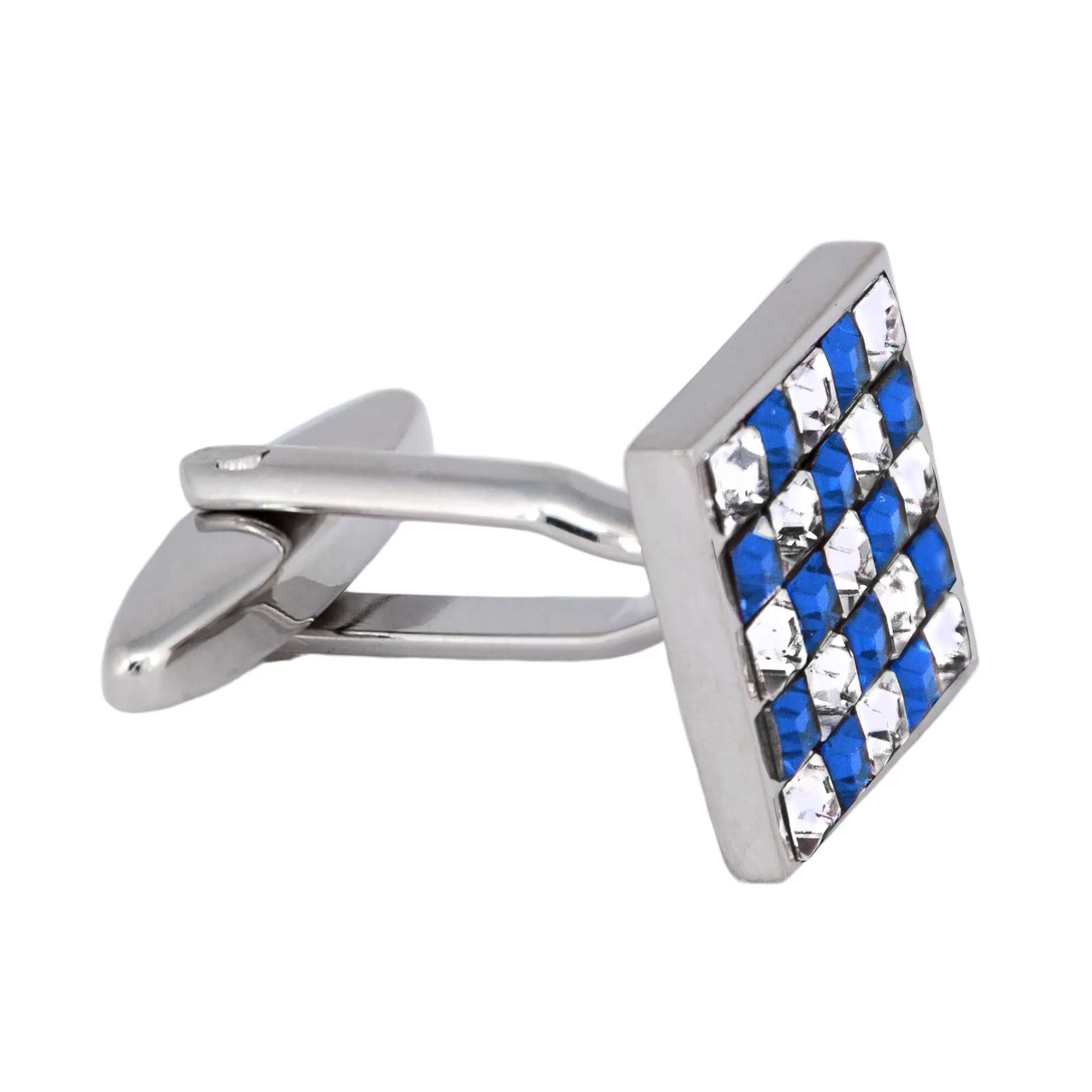 Blue and White Crystal Cufflinks (Online Exclusive)