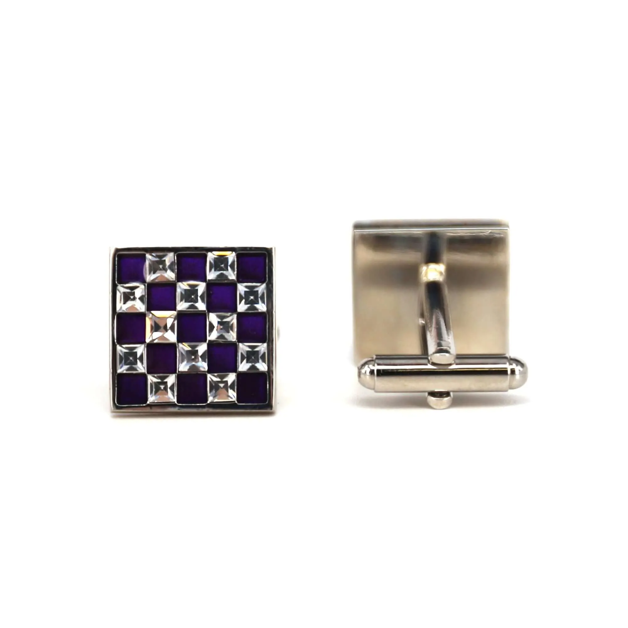 Blue and White Crystal Cufflinks (Online Exclusive)