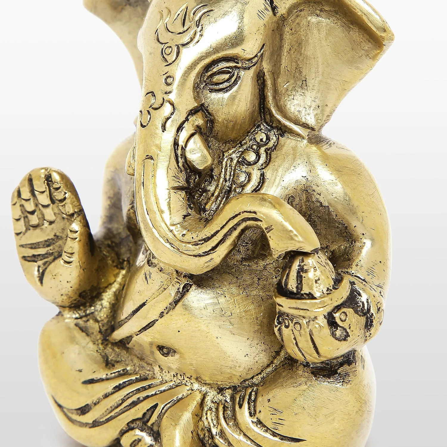 Brass Engraved Small Appu Ganesha 3 in