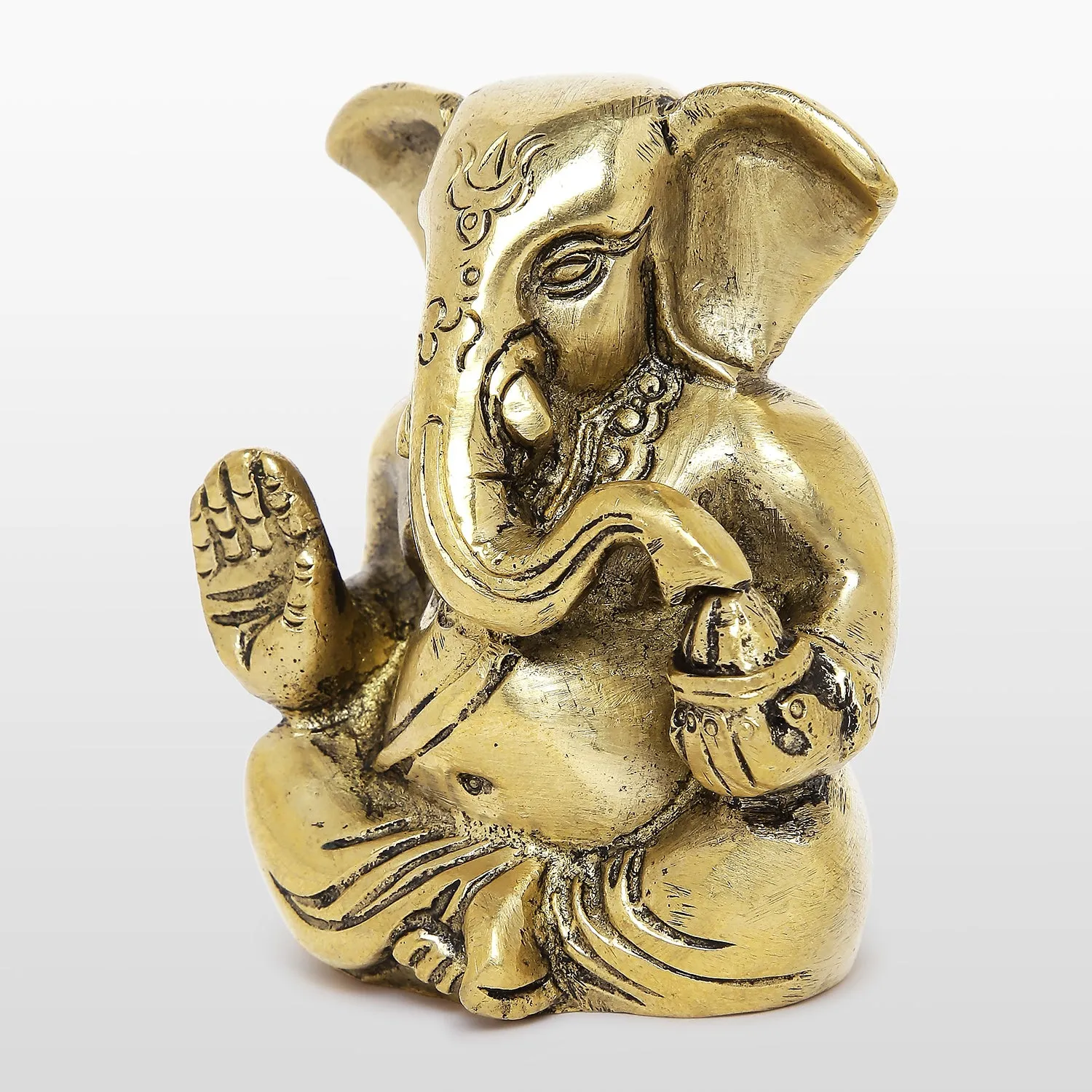 Brass Engraved Small Appu Ganesha 3 in