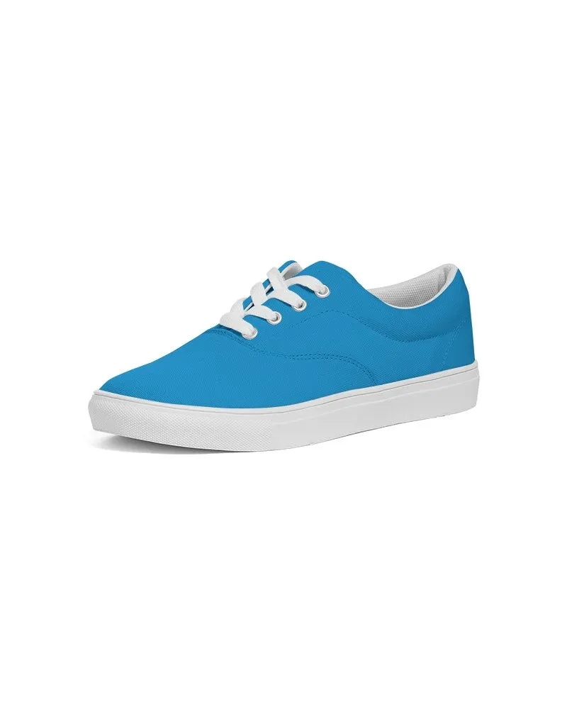 Bright Blue Cyan Men's Canvas Sneakers | Men's | Bright Pure Blue Cyan | C100M25Y0K0