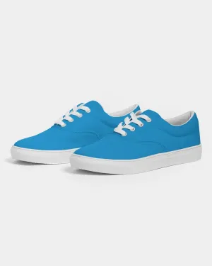 Bright Blue Cyan Men's Canvas Sneakers | Men's | Bright Pure Blue Cyan | C100M25Y0K0