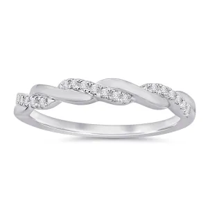 Brilliant Claw Twist Band Ring with 0.10ct of Diamonds in Sterling Silver