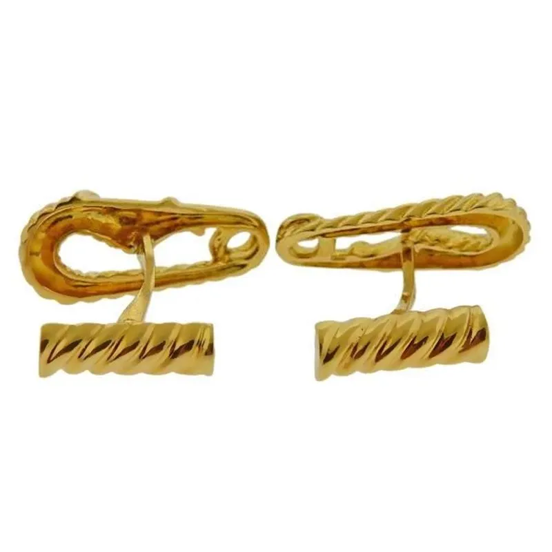 Cartier Safety Pin 18k Yellow Gold Cufflinks