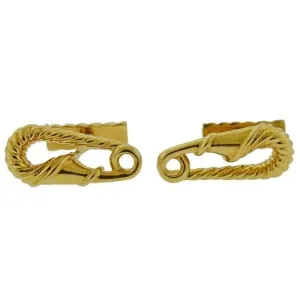 Cartier Safety Pin 18k Yellow Gold Cufflinks