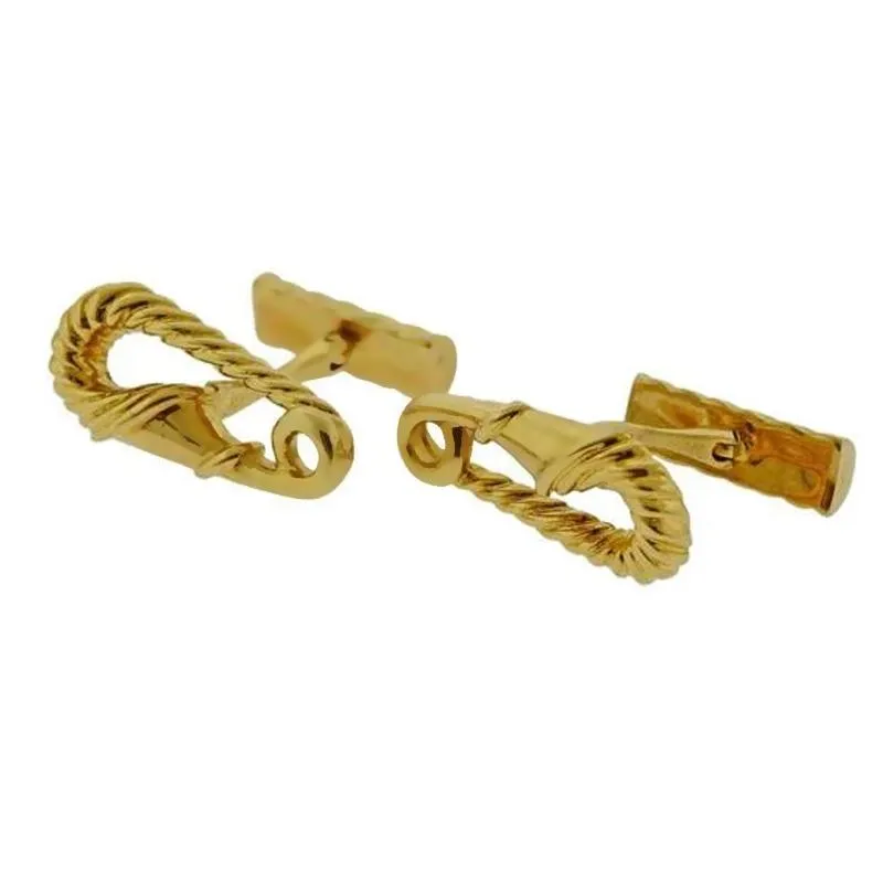 Cartier Safety Pin 18k Yellow Gold Cufflinks