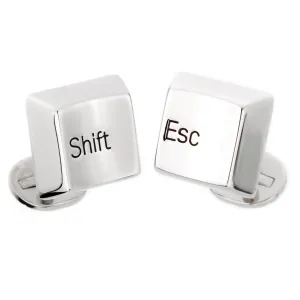 Cartier Shift Escape 18k White Gold Cufflinks