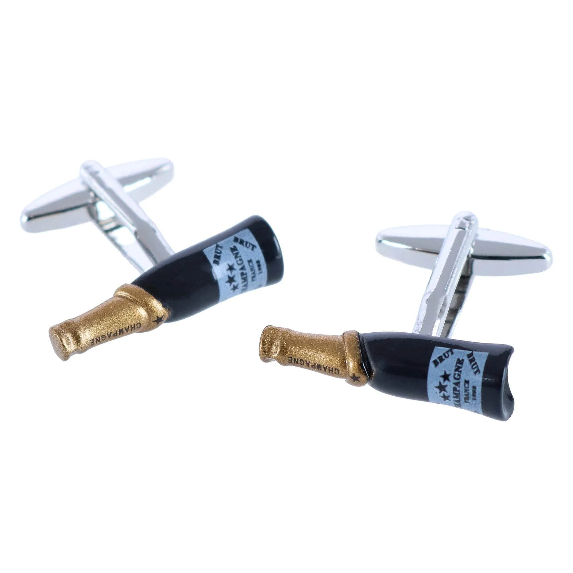 Celebrate Champagne Bottle Novelty Cufflinks