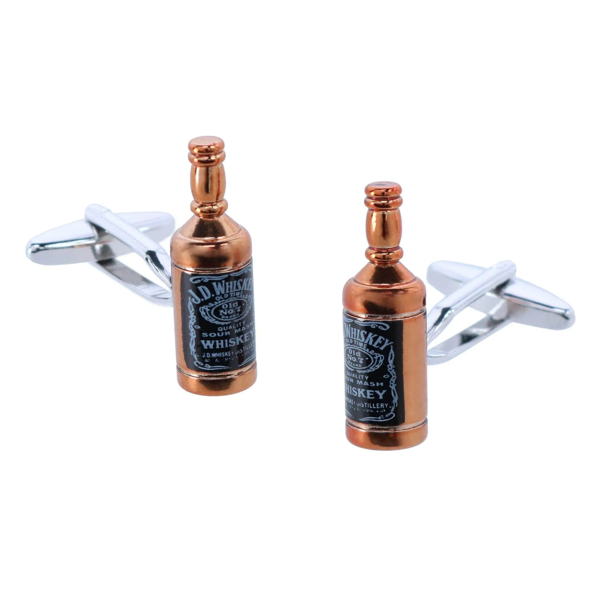 Cheers Whiskey Bottle Novelty Cufflinks