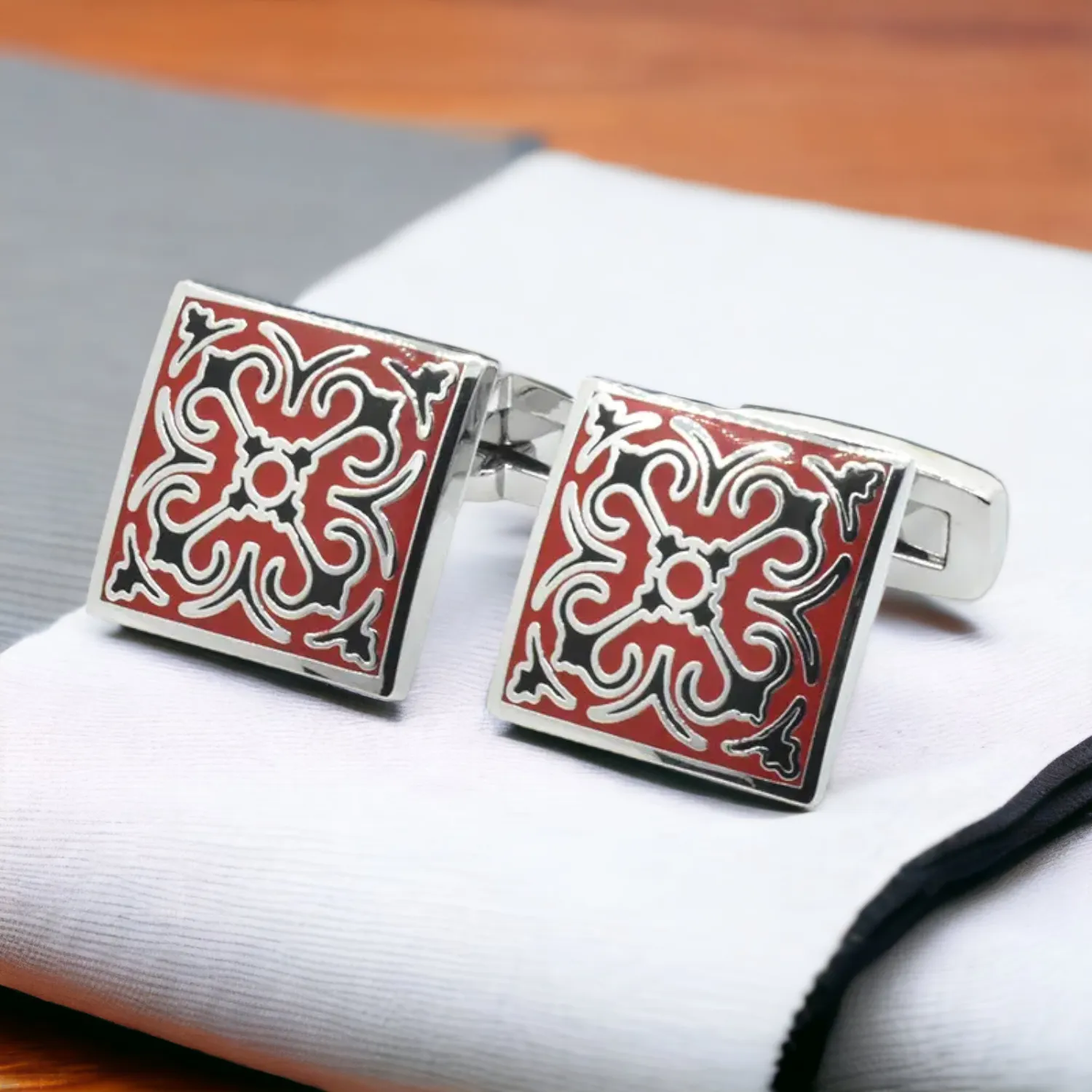 Chokore Classic Maroon Cufflinks