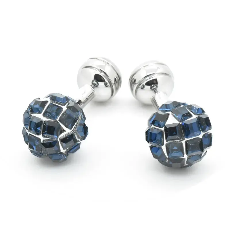 Chokore Crystal Ball Cufflinks (Blue)