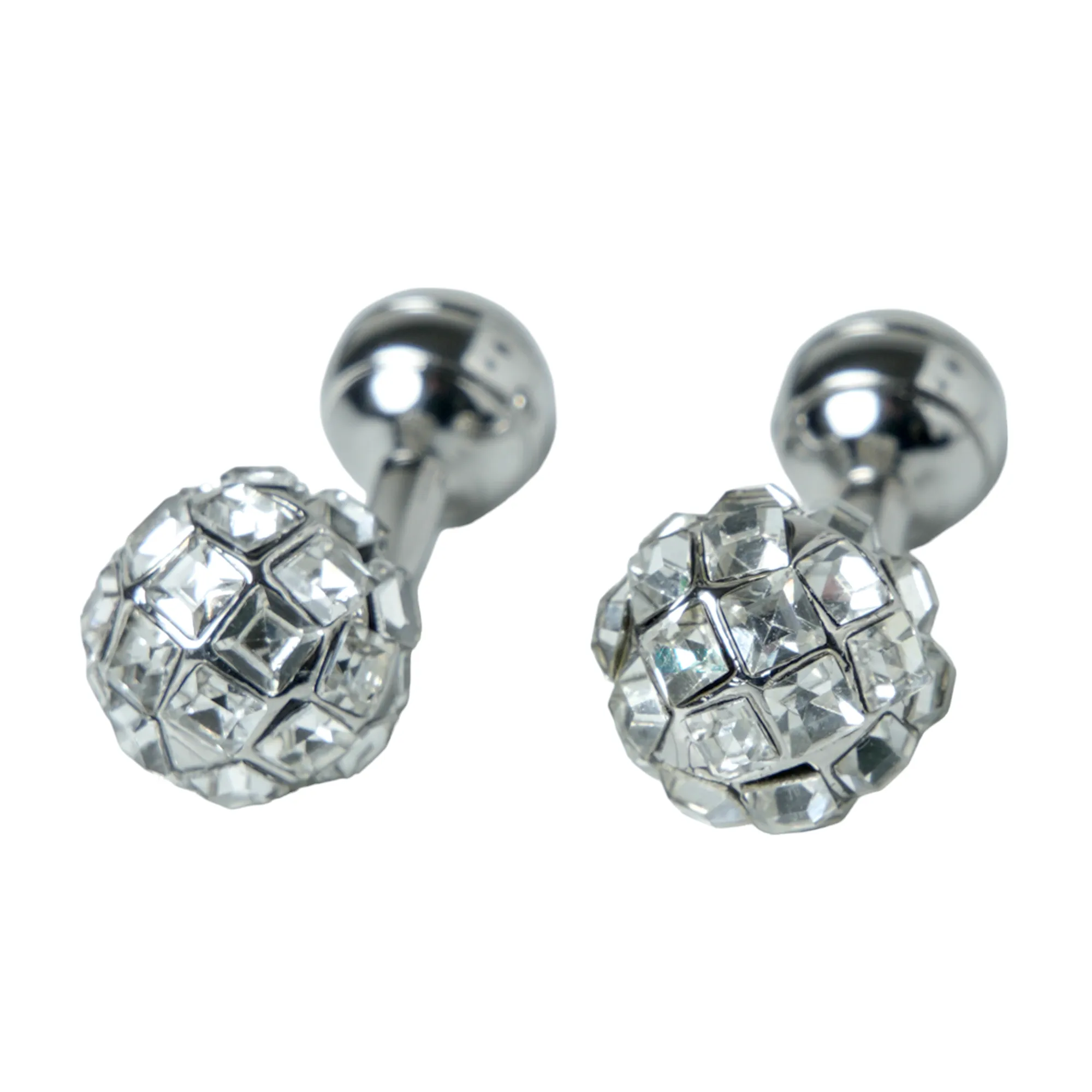 Chokore Crystal Ball Cufflinks (silver)