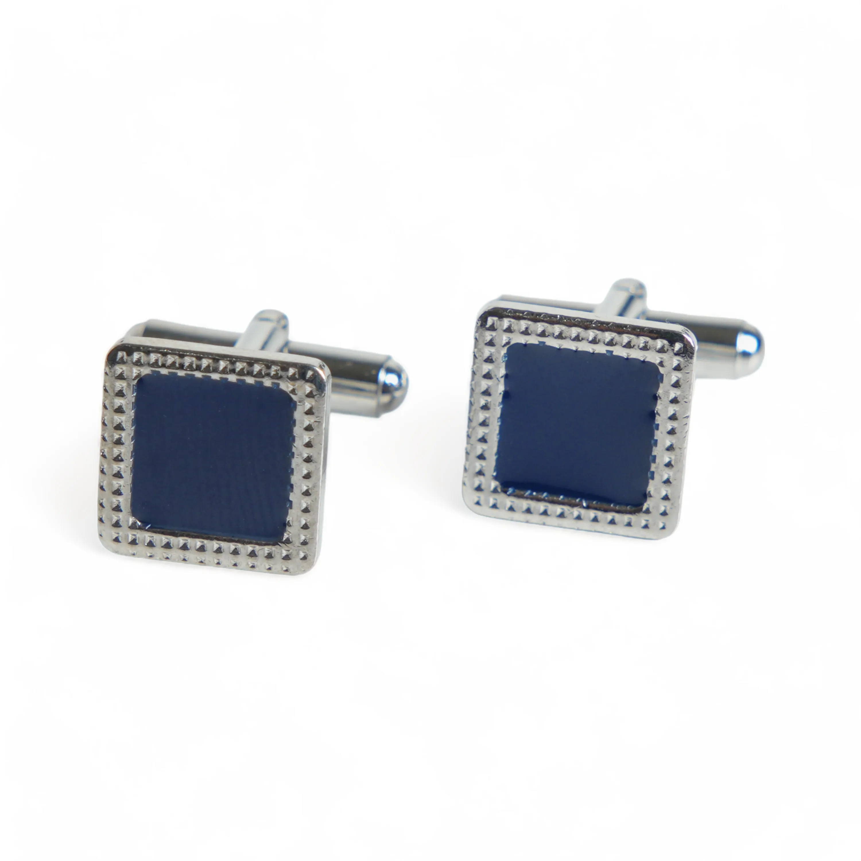 Chokore Textured Square Cufflinks (Blue)