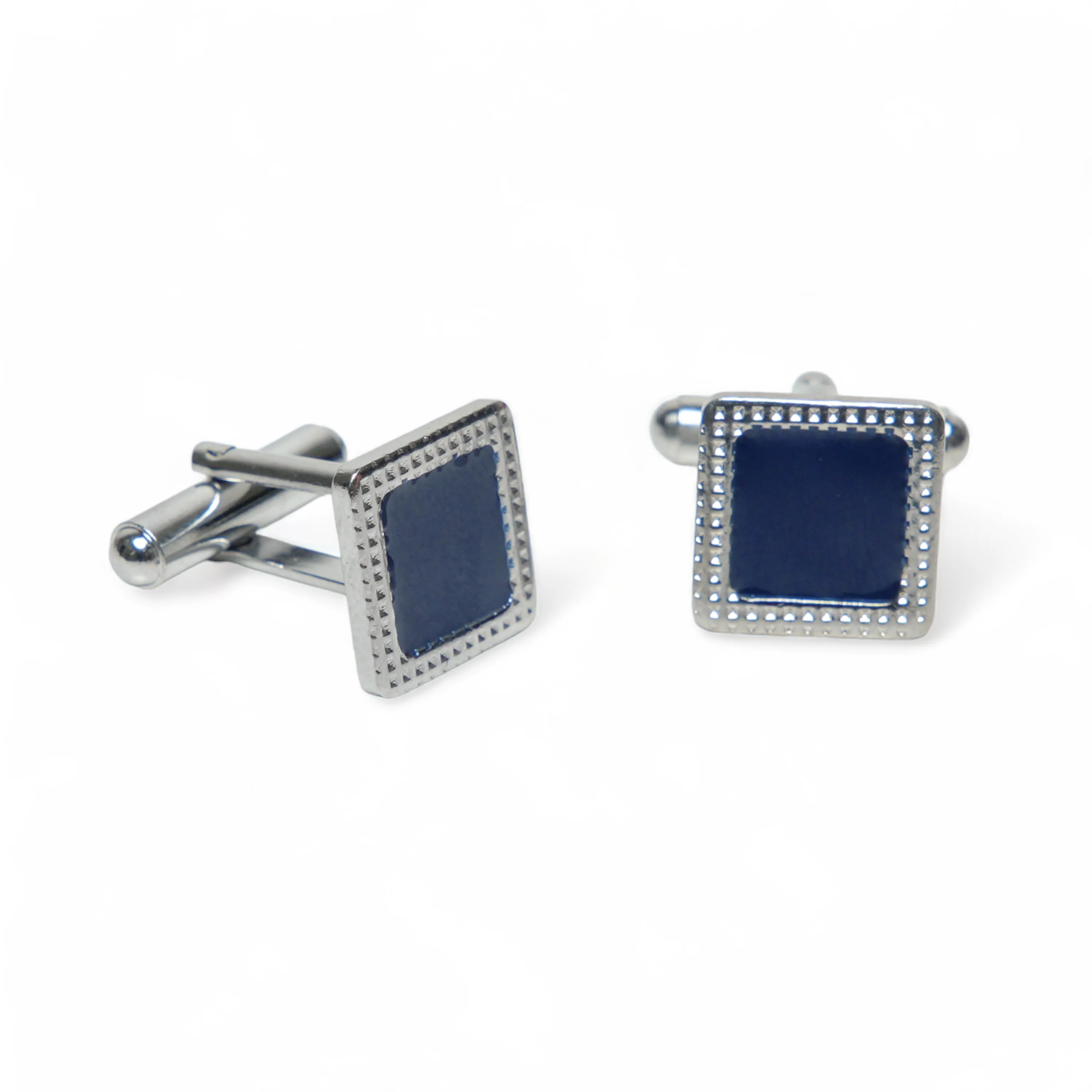 Chokore Textured Square Cufflinks (Blue)