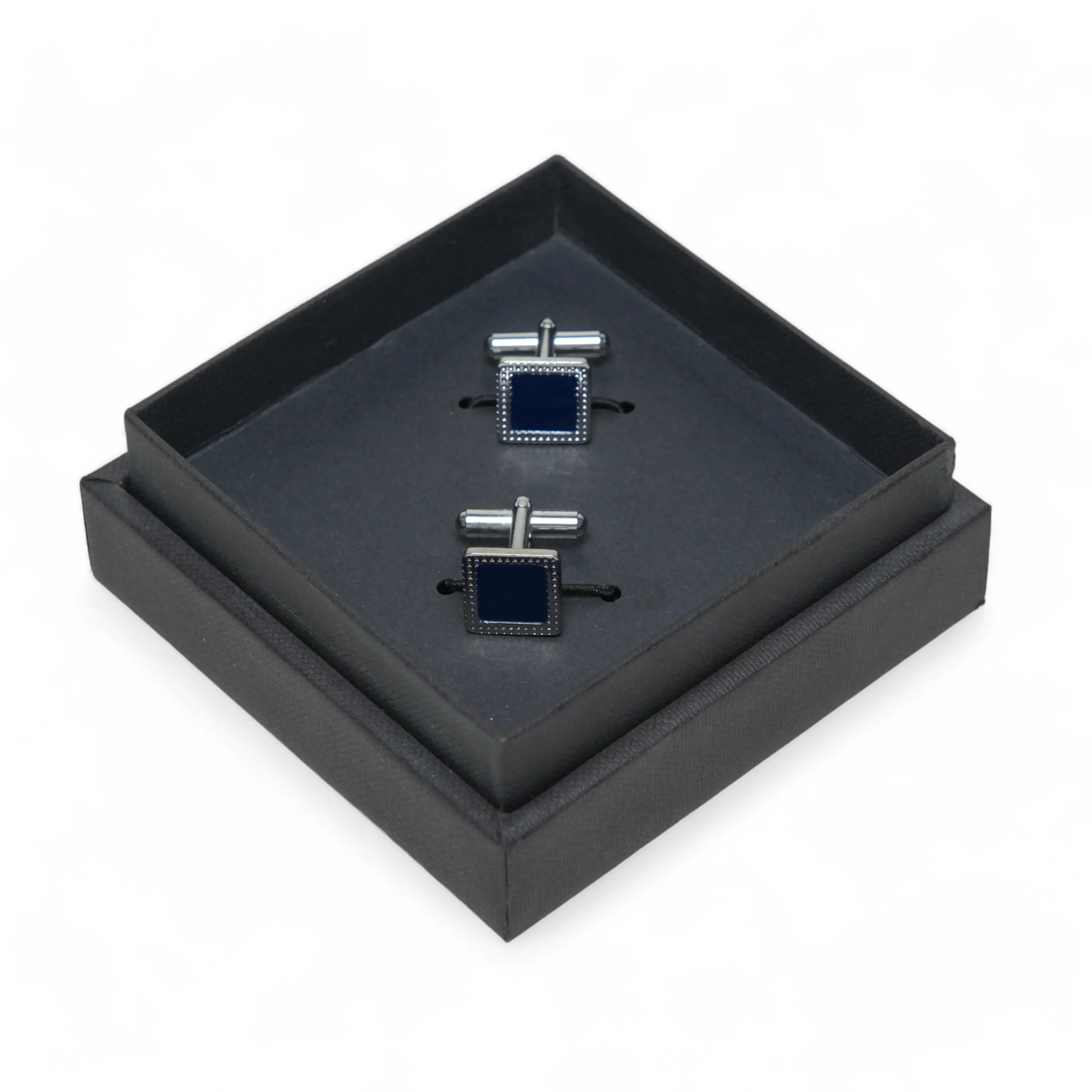 Chokore Textured Square Cufflinks (Blue)