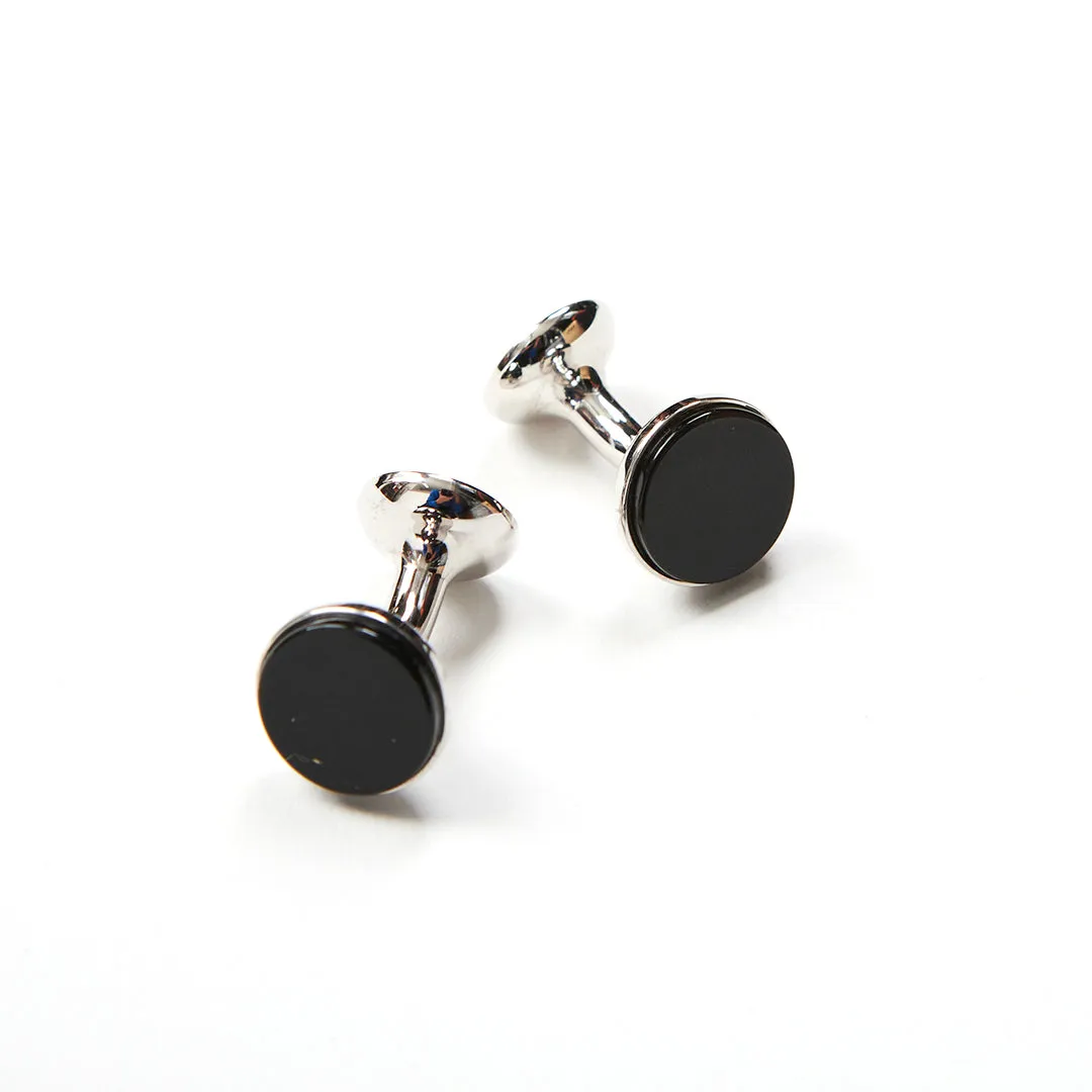 Codis Maya Onyx Bow Cufflinks