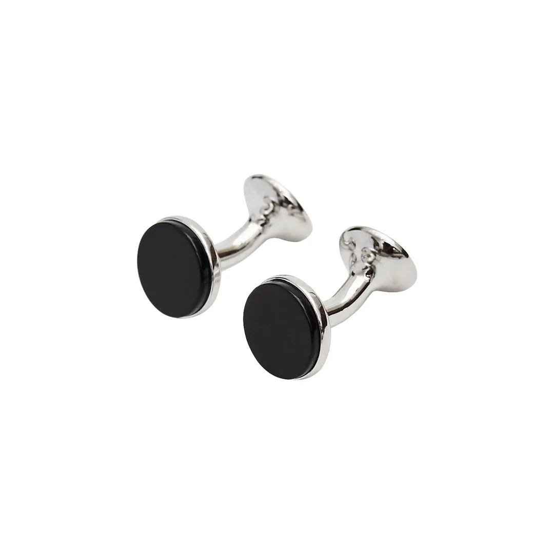 Codis Maya Onyx Bow Cufflinks