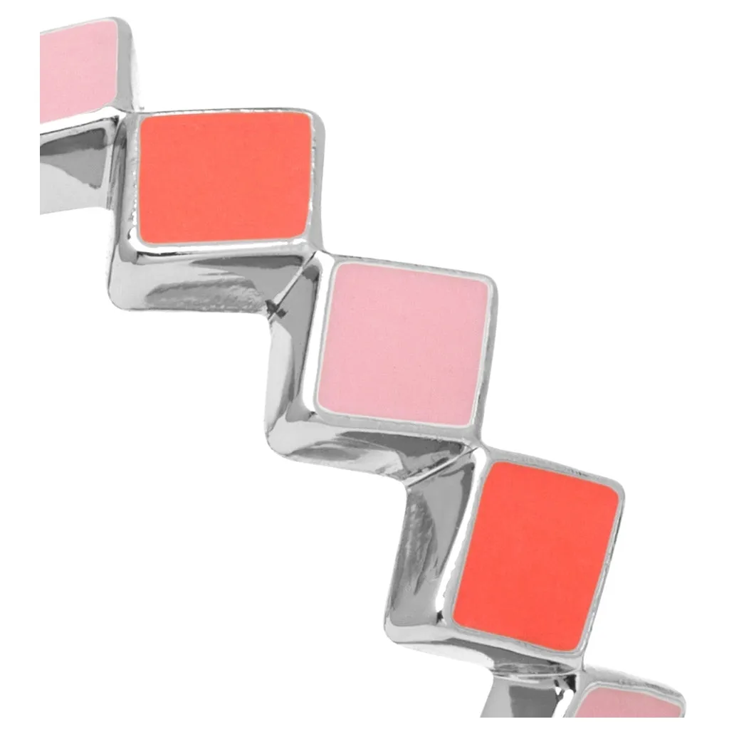 Confetti Ring silver - Pink