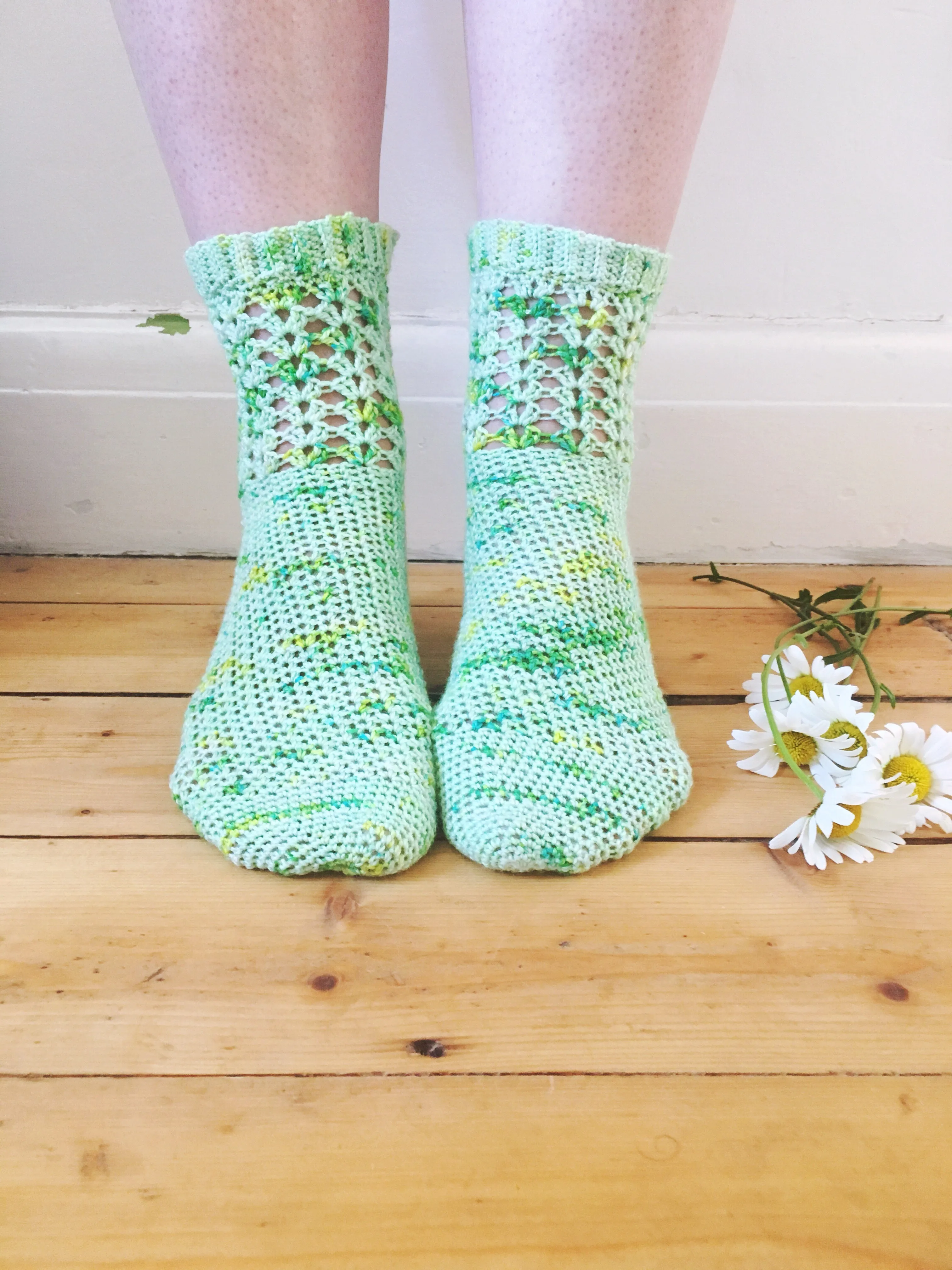 Crochet Pattern - Gladioli Socks - PRINT copy