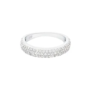 Dainty Cubic Zirconia Pave Ring in Sterling Silver