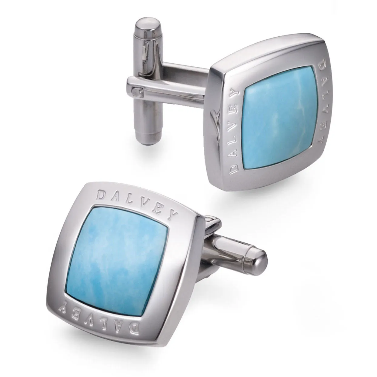 Dalvey QUADRILLE CUFFLINKS Turquoise