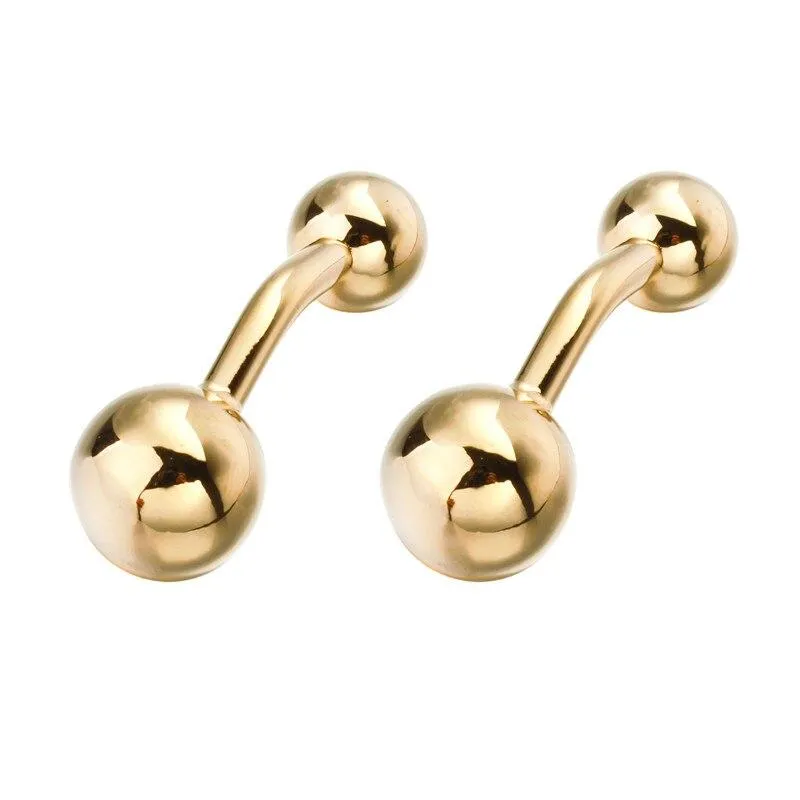 Double Ball Metal Cufflinks